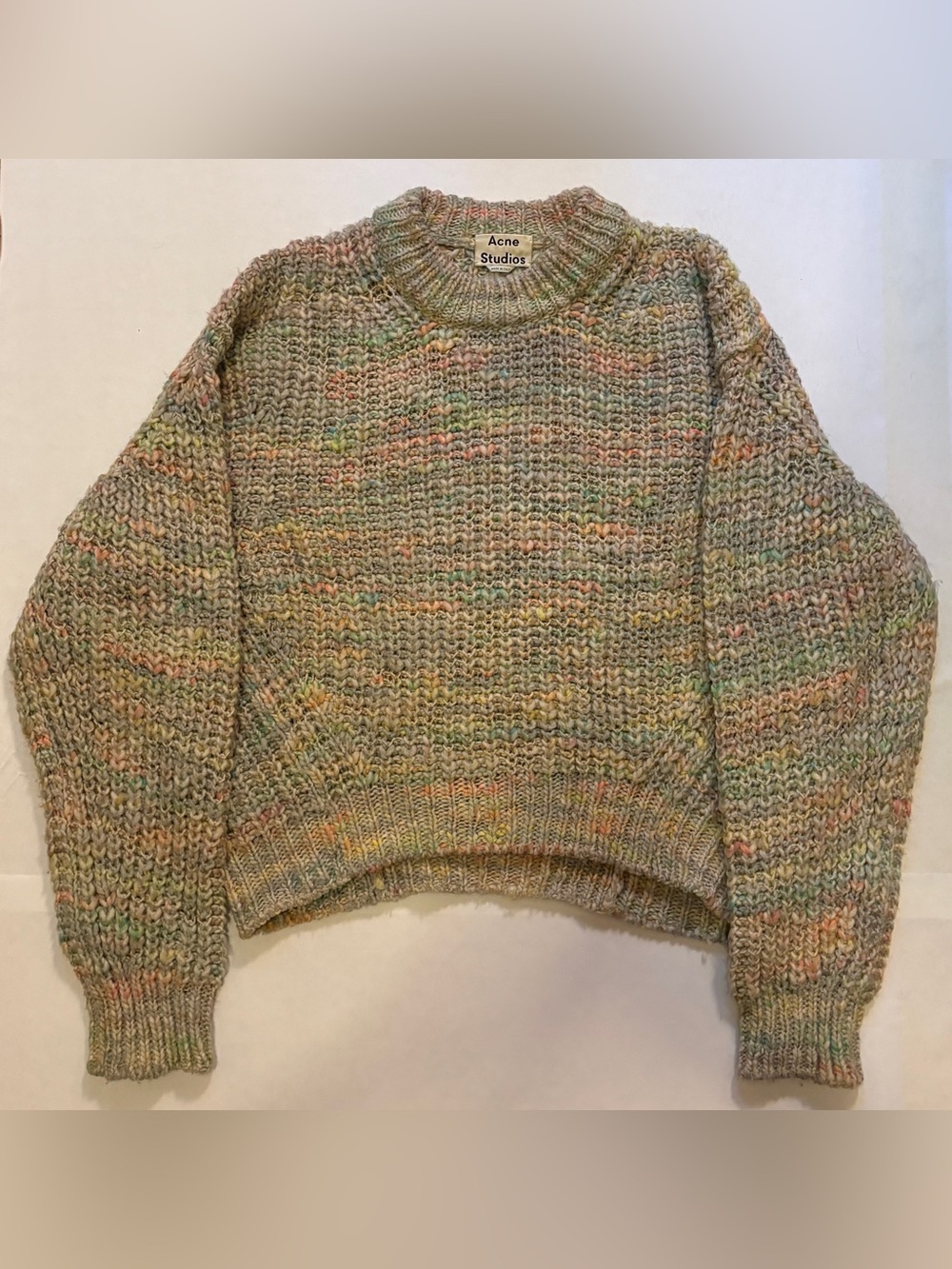 Acne Studios Zora Multicolor Chunky Knit Sweater Size S